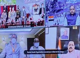 उत्तराखण्ड में 1928.74 लाख की लागत से 06 पुलों का वर्चुवल लोकार्पण रक्षा मंत्री राजनाथ सिंह ने लेह से किया।