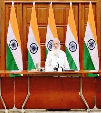 बिहार के सीएम नीतीश कुमार सहित 11 नेताओं की प्रधानमंत्री मोदी के साथ बैठक।