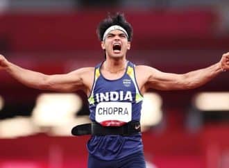 टोक्यो ओलंपिक में भारत को पहला गोल्ड, नीरज चोपड़ा ने भाला गोल्ड पर लगाकर रचा इतिहास।