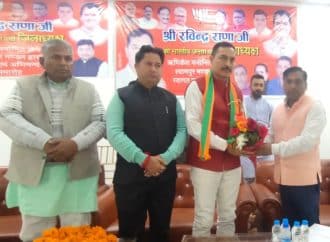 श्यामपुर मंडल ने नवनियुक्त भाजपा जिला अध्यक्ष रविंद्र राणा का किया भव्य स्वागत समारोह।