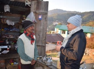 चंपावत में सूर्य नमस्कार के बाद मार्निंग वॉक पर निकले सीएम धामी ने लिया विकास कार्यों का फीड बैक।