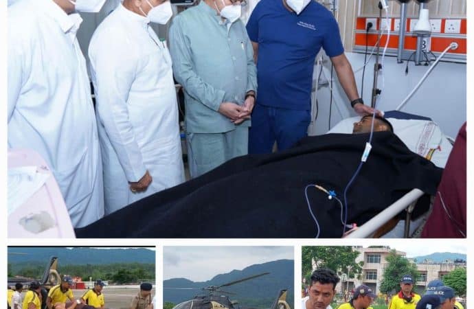 चमोली में घटी हृदय विदारक घटना, 11 घायलों में 6 गंभीर घायलों को किया गया ऋषिकेश एम्स एयर लिफ्ट, मुख्यमंत्री धामी ने चिकित्सकों को घायलों के बेहतर इलाज की व्यवस्था के दिये निर्देश।