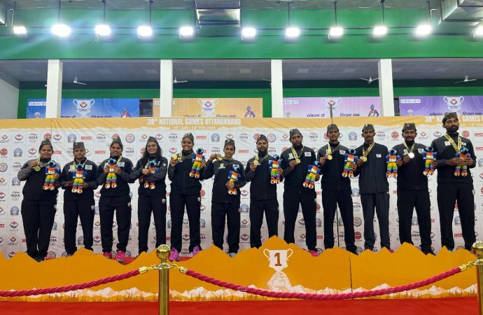 38वें राष्ट्रीय खेल में नेटबॉल (मिश्रित) स्पर्धा के समापन पर हरियाणा ने जीता स्वर्ण पदक