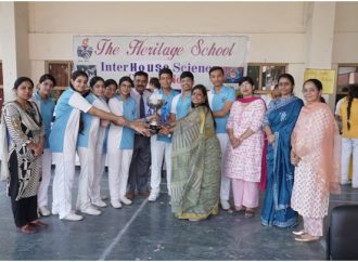 द हैरिटेज स्कूल अंतर सदनीय विज्ञान प्रदर्शनी में मंदाकिनी सदन रहा अव्वल