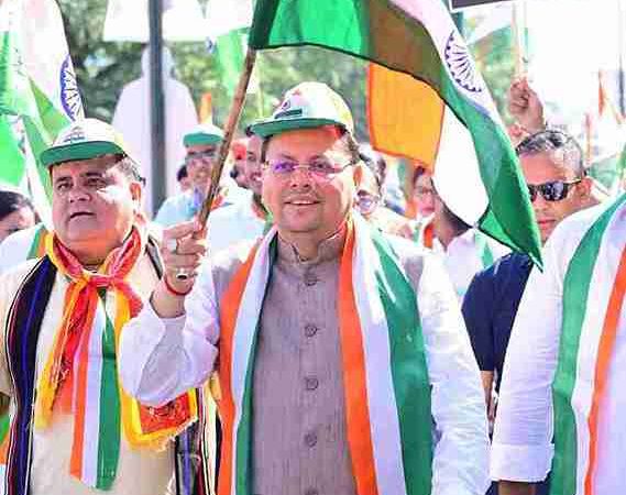 मुख्यमंत्री पुष्कर सिंह धामी के नेतृत्व में “तिरंगा शौर्य सम्मान यात्रा” का किया गया भव्य आयोजन