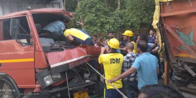 देहरादून: कुआंवाला के पास ट्रक हुआ दुर्घटनाग्रस्त, 4 घायल