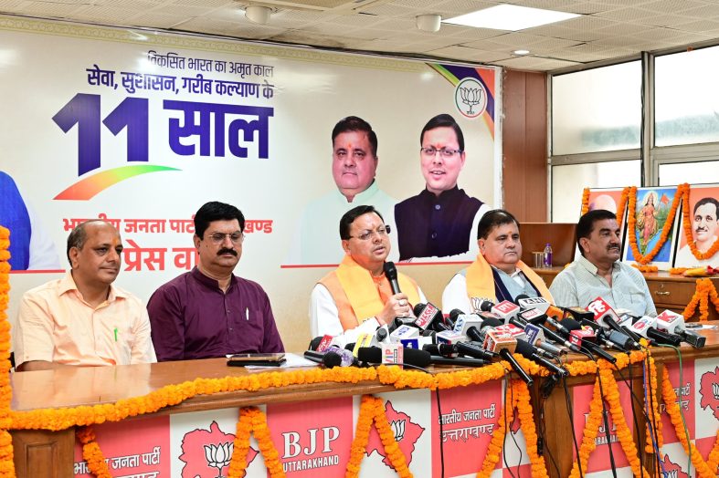 प्रधानमंत्री मोदी के नेतृत्व में 11 वर्षों में भारत बना सशक्त, आत्मनिर्भर और वैश्विक शक्ति : सीएम धामी