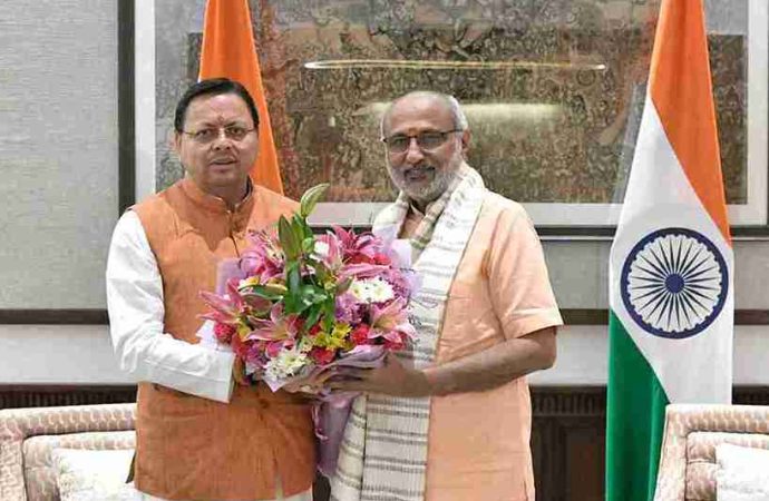 सीएम धामी ने उपराष्ट्रपति सी.पी. राधाकृष्णन से की शिष्टाचार भेंट, दी बधाई और शुभकामनाएं