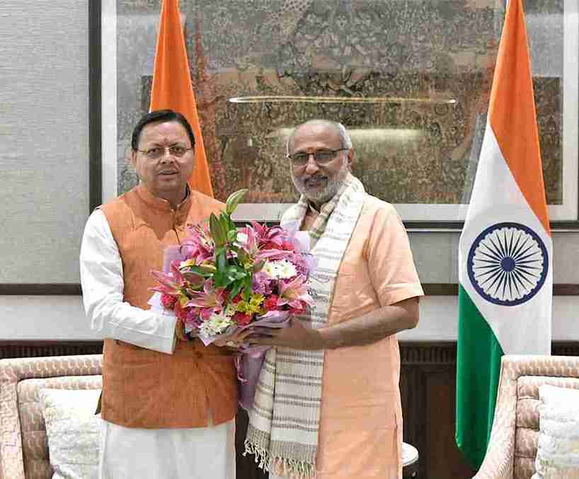 सीएम धामी ने उपराष्ट्रपति सी.पी. राधाकृष्णन से की शिष्टाचार भेंट, दी बधाई और शुभकामनाएं