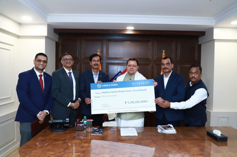 एलएंडटी ने आपदा प्रभावितों की मदद को सीएम राहत कोष में दिए ₹5 करोड़