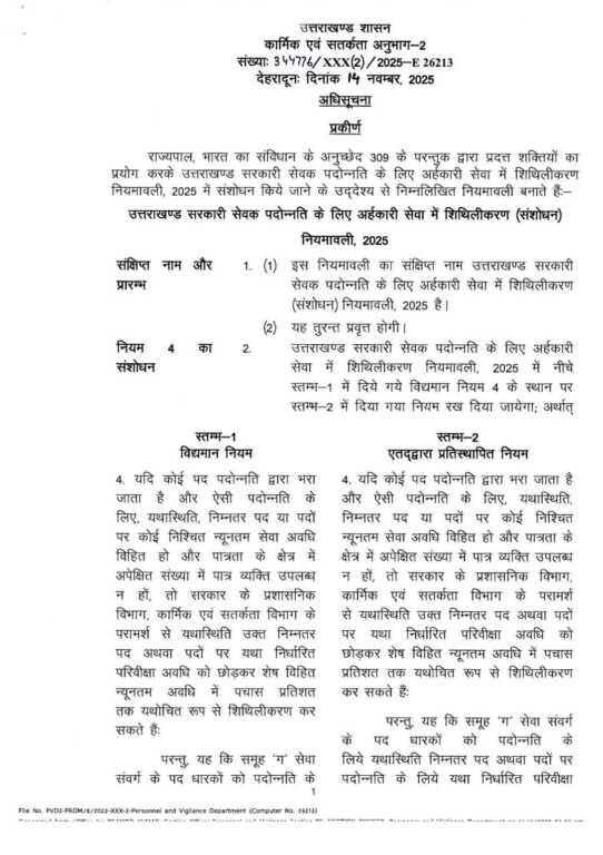उत्तराखंड के सरकारी कर्मचारियों के लिए आया बड़ा आदेश ऐसे होगा ट्रांसफर