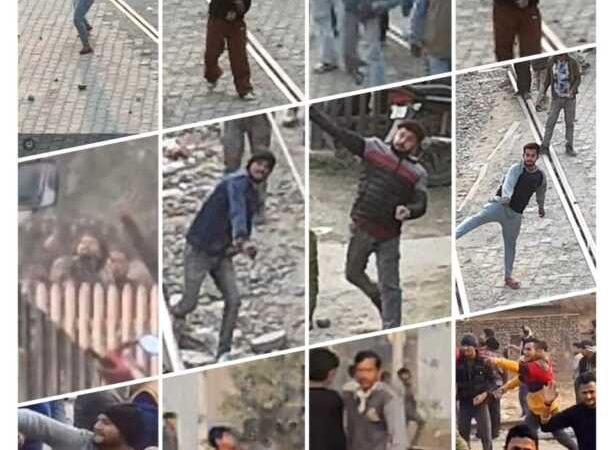 यहां पुलिस ने पत्थर बाजो की फोटो की जारी