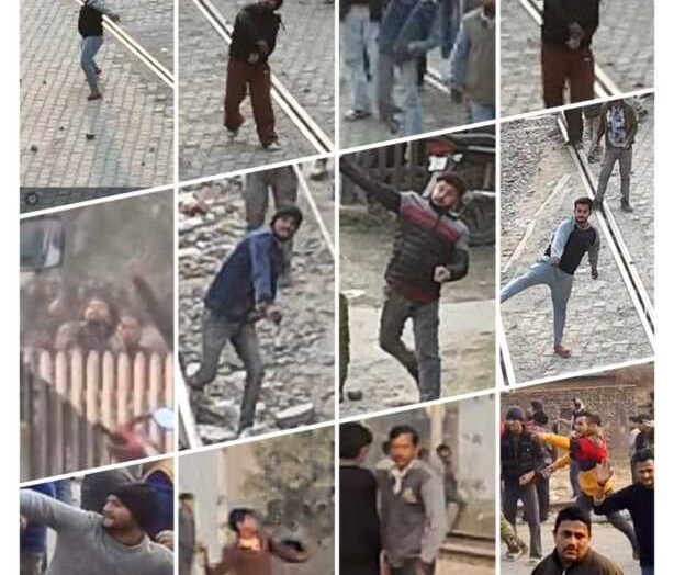 यहां पुलिस ने पत्थर बाजो की फोटो की जारी