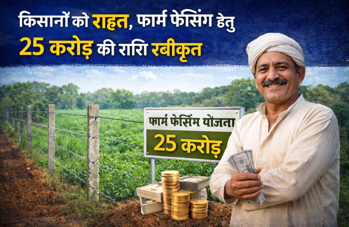 किसानों को राहत, फार्म फेंसिंग हेतु 25 करोड़ की राशि स्वीकृत