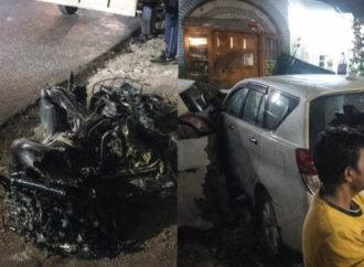 तेज रफ्तार कार ने मचाया तांडव, कई वाहनों को टक्कर, चालक हिरासत में