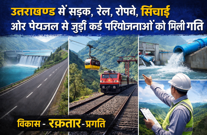 सड़क, रेल, रोपवे, सिंचाई और पेयजल से जुड़ी कई परियोजनाओं को मिली गति