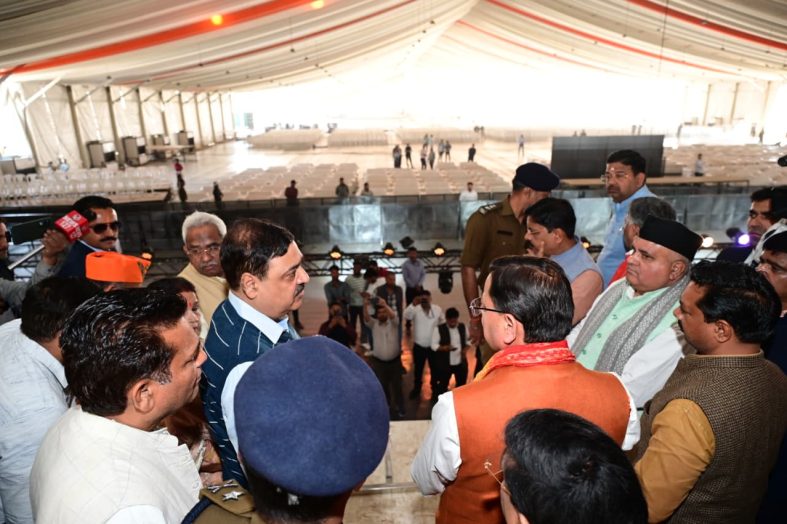 अमित शाह के हरिद्वार दौरे की तैयारियों का मुख्यमंत्री ने किया निरीक्षण