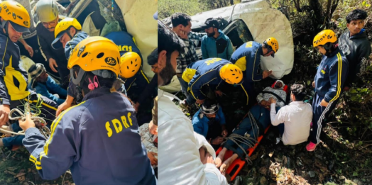 भवाली-हल्द्वानी रोड हादसा, कार खाई में गिरी; SDRF ने निकाले 2 शव