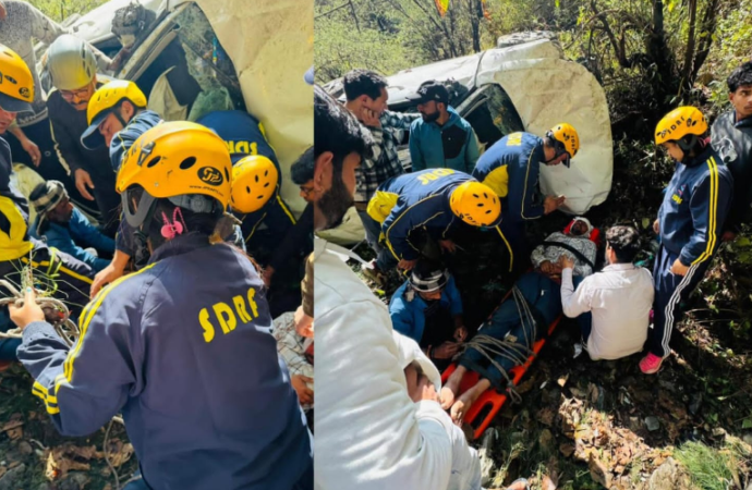 भवाली-हल्द्वानी रोड हादसा, कार खाई में गिरी; SDRF ने निकाले 2 शव