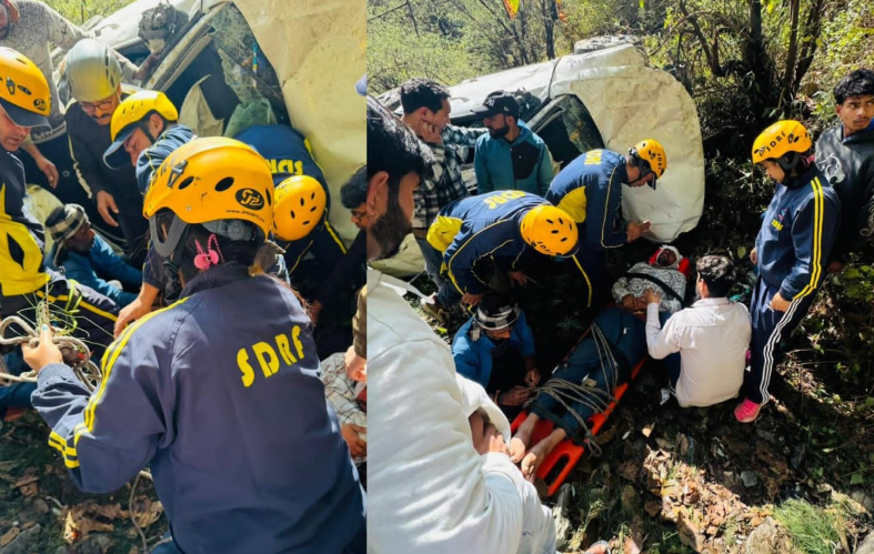 भवाली-हल्द्वानी रोड हादसा, कार खाई में गिरी; SDRF ने निकाले 2 शव