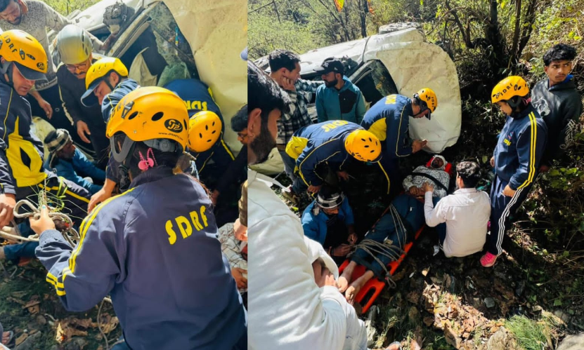 भवाली-हल्द्वानी रोड हादसा, कार खाई में गिरी; SDRF ने निकाले 2 शव