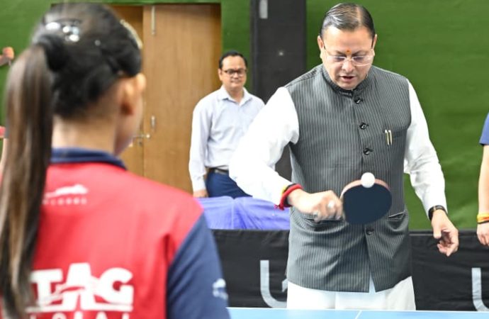 CM धामी ने किया टेबल टेनिस नेशनल चैंपियनशिप का उद्घाटन
