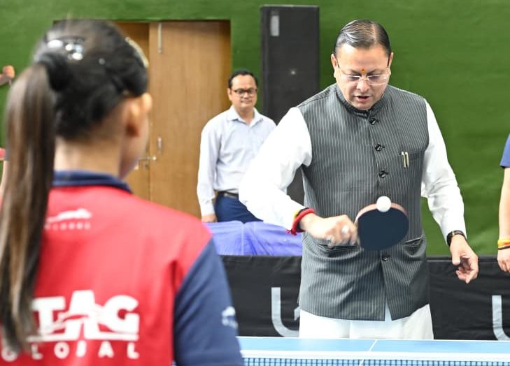 CM धामी ने किया टेबल टेनिस नेशनल चैंपियनशिप का उद्घाटन