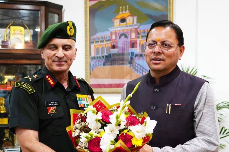 धामी से उप सेना प्रमुख की बैठक, विभिन्न मुद्दों पर चर्चा