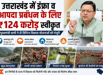 उत्तराखंड में इंफ्रा व आपदा प्रबंधन के लिए ₹124 करोड़ स्वीकृत