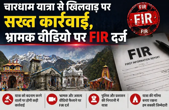 चारधाम यात्रा से खिलवाड़ पर सख्त कार्रवाई, भ्रामक वीडियो पर FIR दर्ज