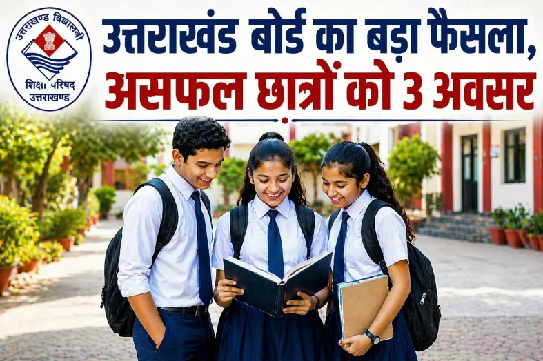 उत्तराखंड बोर्ड का बड़ा फैसला, असफल छात्रों को 3 अवसर