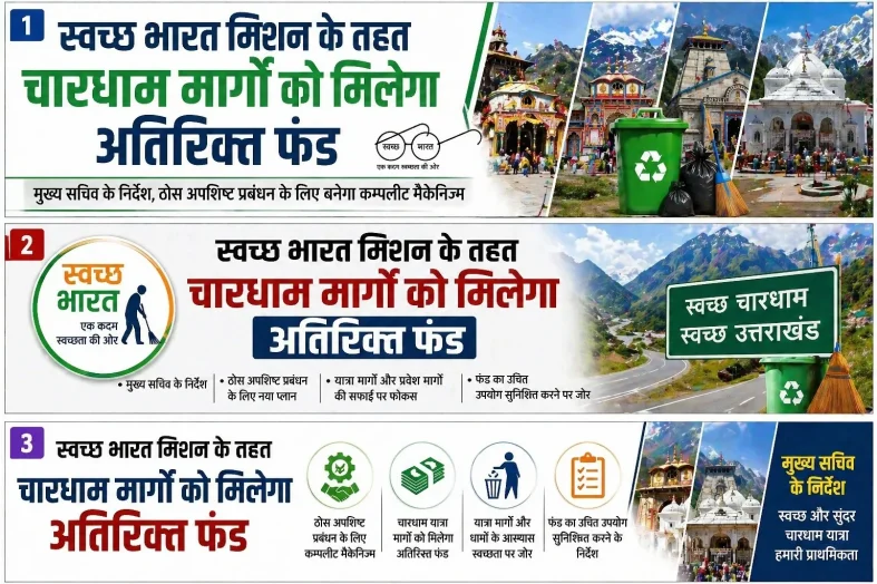 स्वच्छ भारत मिशन के तहत चारधाम मार्गों को मिलेगा अतिरिक्त फंड