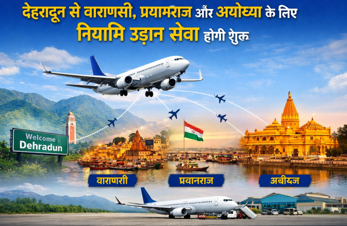 देहरादून से वाराणसी, प्रयागराज और अयोध्या के लिए नियमित उड़ान सेवा होगी शुरू