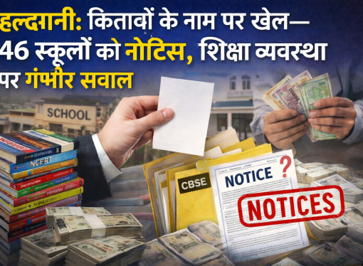 हल्द्वानी: किताबों के नाम पर खेल—46 स्कूलों को नोटिस, शिक्षा व्यवस्था पर गंभीर सवाल
