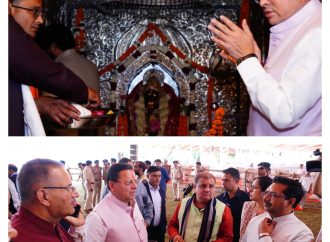 PM दौरे से पहले CM धामी का ग्राउंड निरीक्षण, डाट काली मंदिर में पूजा