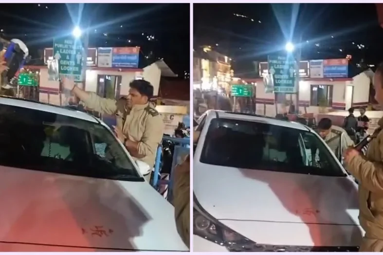 मसूरी में फर्जी वीआईपी कल्चर पर पुलिस की कार्रवाई, हूटर-बत्ती लगी लग्जरी कार सीज