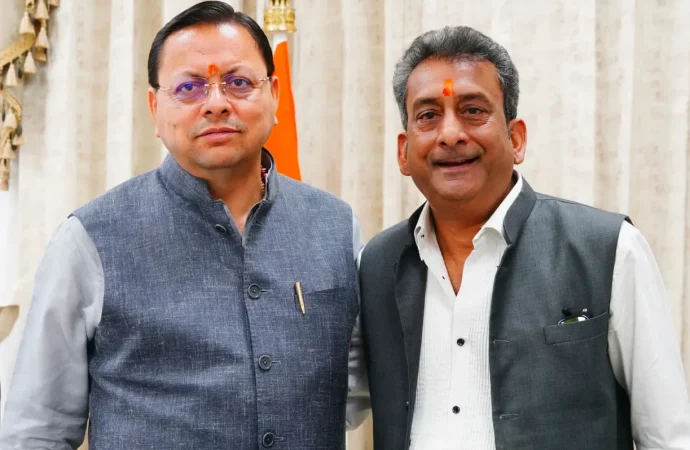 CM धामी से अभिनेता हेमंत पांडे की मुलाकात, कला-संस्कृति पर हुई चर्चा