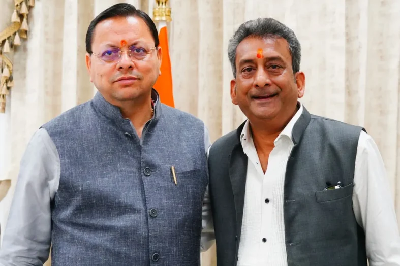 CM धामी से अभिनेता हेमंत पांडे की मुलाकात, कला-संस्कृति पर हुई चर्चा