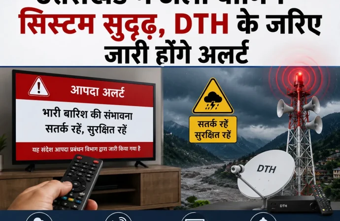 उत्तराखंड में अर्ली वार्निंग सिस्टम सुदृढ़, DTH के जरिए जारी होंगे अलर्ट