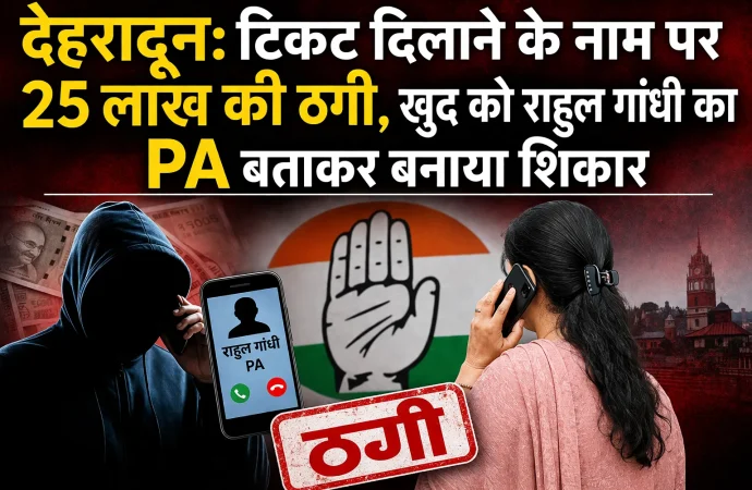 देहरादून: टिकट दिलाने के नाम पर 25 लाख की ठगी, खुद को राहुल गांधी का PA बताकर बनाया शिकार
