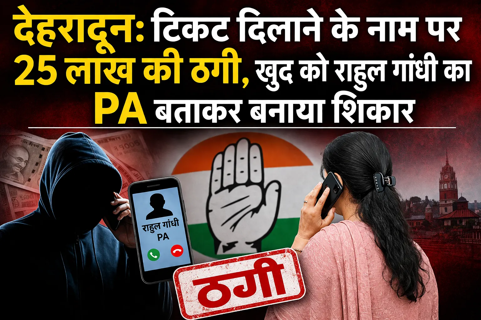 देहरादून: टिकट दिलाने के नाम पर 25 लाख की ठगी, खुद को राहुल गांधी का PA बताकर बनाया शिकार
