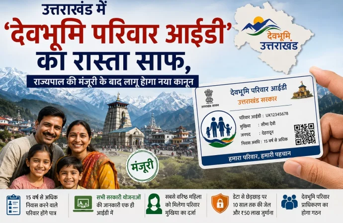 उत्तराखंड में ‘देवभूमि परिवार आईडी’ का रास्ता साफ, राज्यपाल की मंजूरी के बाद लागू होगा नया कानून