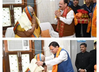 शांतिकुंज पहुंचे जे.पी. नड्डा और सीएम धामी, श्रद्धेया शैलदीदी का लिया आशीर्वाद