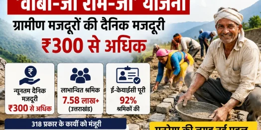 उत्तराखंड में लागू हुई ‘वीबी-जी राम-जी’ योजना, ग्रामीण मजदूरों की दैनिक मजदूरी ₹300 से अधिक