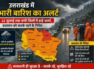 उत्तराखंड में भारी बारिश का अलर्ट: 22 जुलाई तक सभी जिलों में हाई अलर्ट, प्रशासन को सतर्क रहने के निर्देश