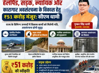 हेलीपैड, सड़क, न्यायिक और कारागार अवसंरचना के विकास हेतु ₹51 करोड़ मंजूर: सीएम धामी