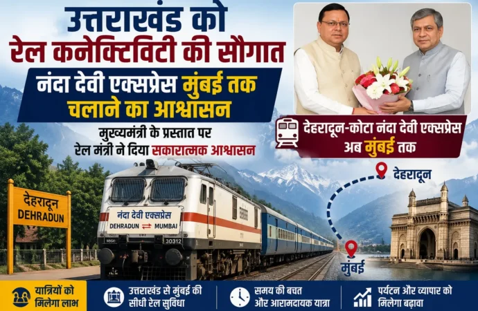 उत्तराखंड को रेल कनेक्टिविटी की सौगात, नंदा देवी एक्सप्रेस मुंबई तक चलाने का आश्वासन