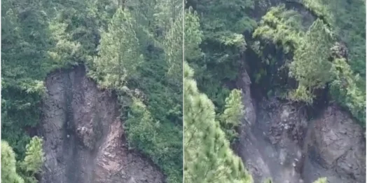 बीरोंखाल में भीषण भूस्खलन से मोटरमार्ग बंद, चट्टानों और मलबे ने बढ़ाई दहशत