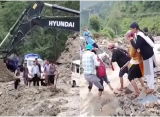26 साल बाद भी सीमांत गांवों की पीड़ा बरकरार: चमोली में बच्चे जान जोखिम में डालकर पार कर रहे गदेरा, पोकलैंड की बकेट बनी सहारा