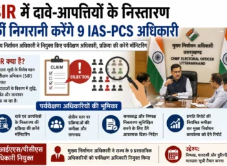 SIR में दावे-आपत्तियों के निस्तारण की निगरानी करेंगे 9 IAS-PCS अधिकारी